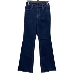 Old Navy Flare Jeans High Rise Dark Wash‎ Stretch Womens 0